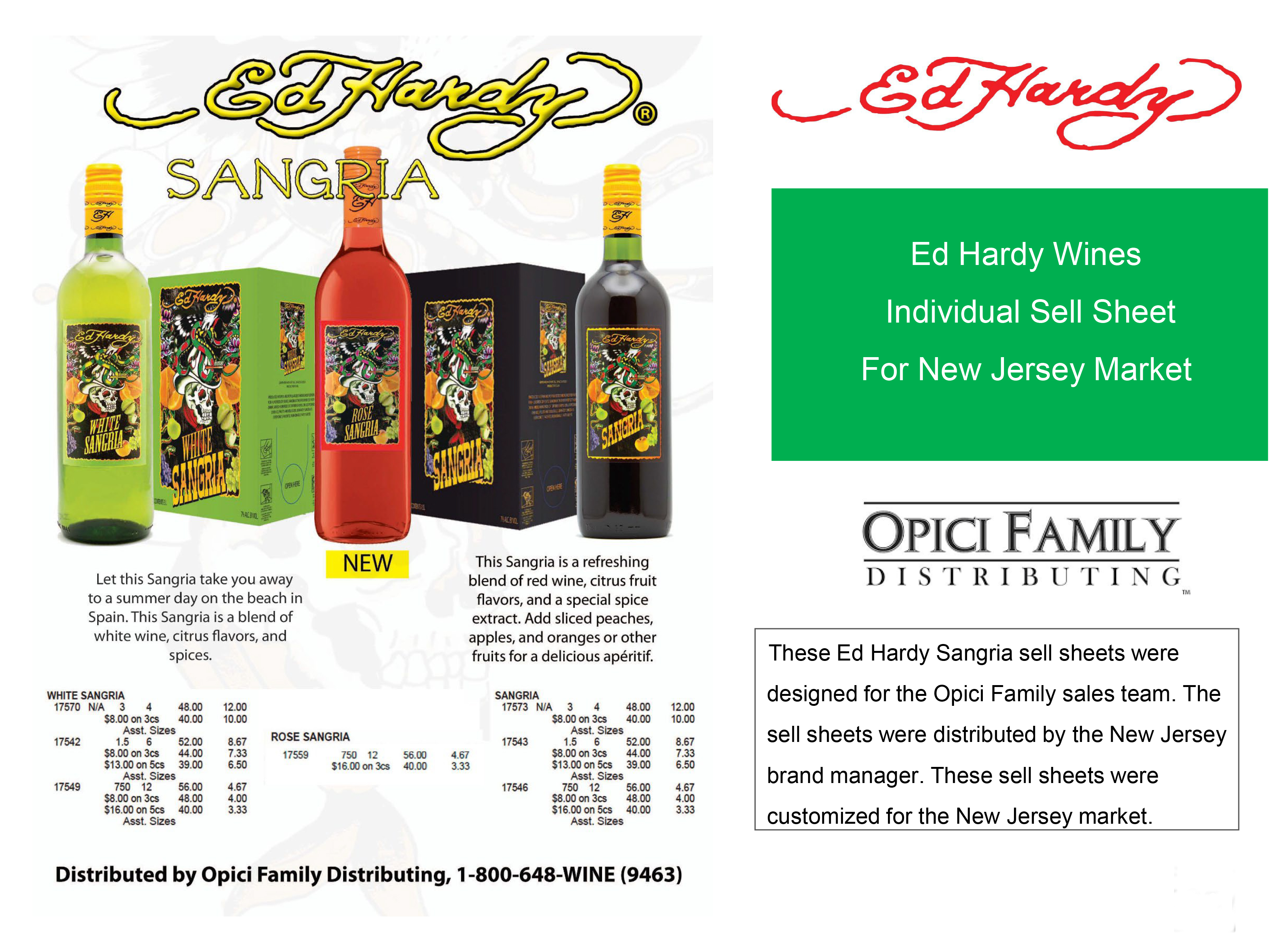 Wine Sell Sheets For Distributors